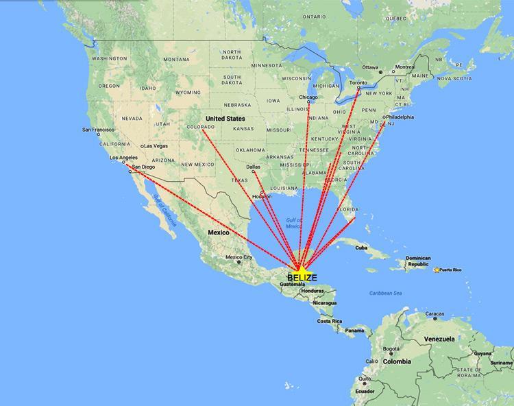 belize close proximity
